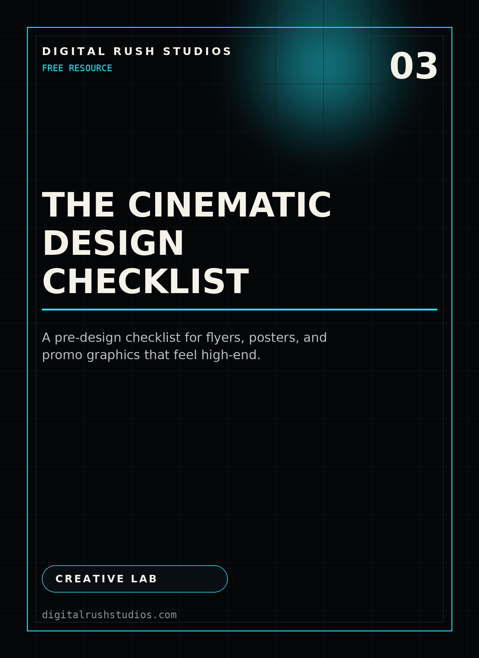 Cinematic Flyer Checklist