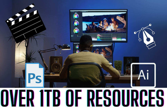 1000GB Design Resources and Video Editors Bundle