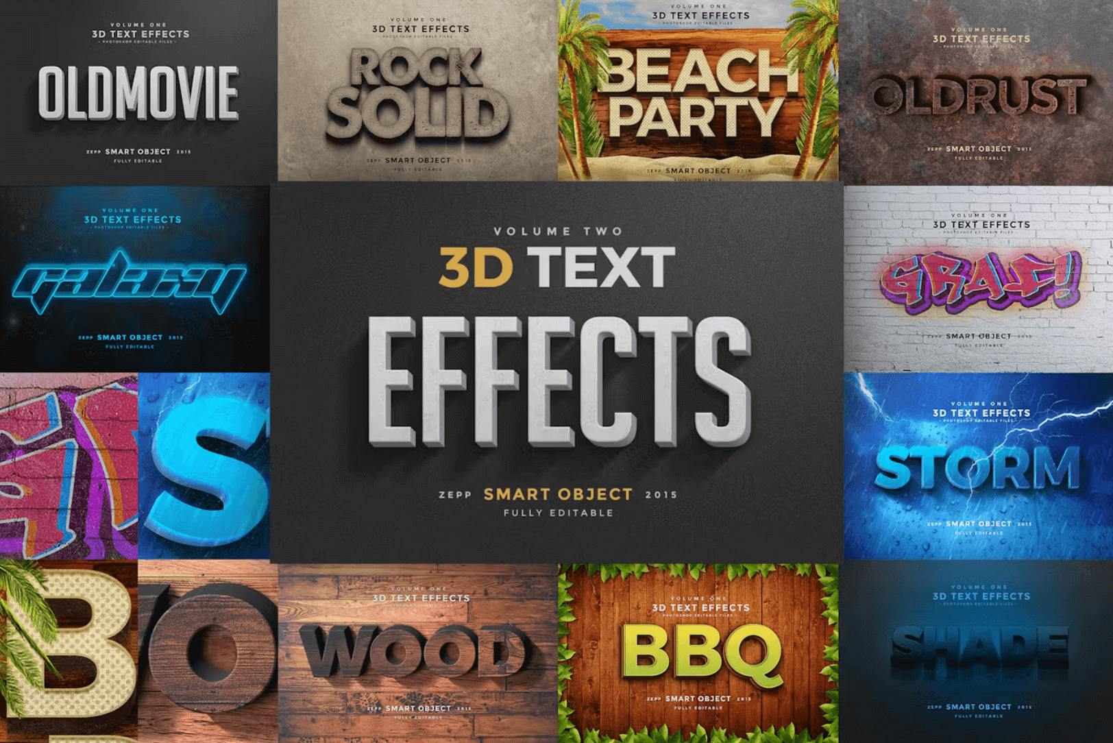 2,500+ Premium Photoshop Text Effects and Styles